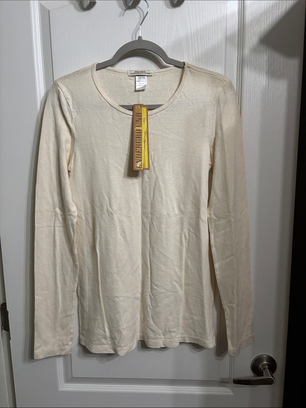 Prairie Underground Long Sleeve Crewneck Top - Cream